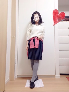 「スウェット×シャツ」｜Asamiさん（レディース・153cm・20代）の冬コーディネート