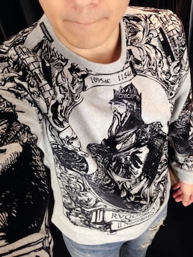 「DOLCE&GABBANA（ドルチェアンドガッバーナ）のアイテム（パーカー）」を使った、Andy CSKさん（メンズ・175cm）の秋コーディネート