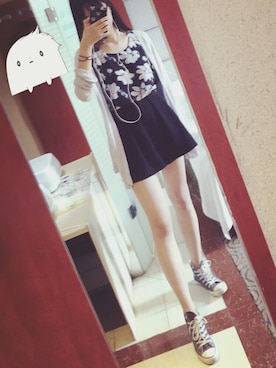 「H&M（エイチ・アンド・エム）のアイテム（ブルゾン）」を使った、345MORAさん（レディース・175cm）の春コーディネート