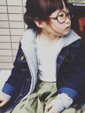 「URBAN RESEARCH DOORS（アーバンリサーチドアーズ）のアイテム（パーカー）」を使った、Rtomoさん（キッズ・110cm）の春コーディネート