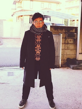 「COMME CA DU MODE（コムサデモード）のアイテム（その他アウター）」を使った、toriyamafaceさん（メンズ・165cm）の冬コーディネート