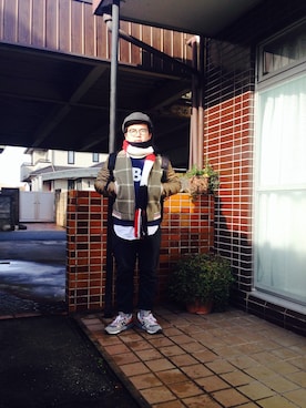 「CODEのアイテム」を使った、toriyamafaceさん（メンズ・165cm）の冬コーディネート