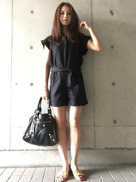「Steven Alan（スティーブンアラン）のアイテム（オールインワン・サロペット）」を使った、KAORINさん（レディース・160cm）の秋コーディネート