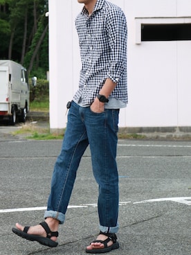 「G-SHOCK」｜ワタルさん（メンズ・180cm）の夏コーディネート