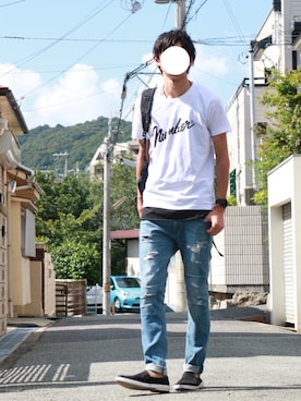 「G-SHOCK」｜ワタルさん（メンズ・180cm）の夏コーディネート