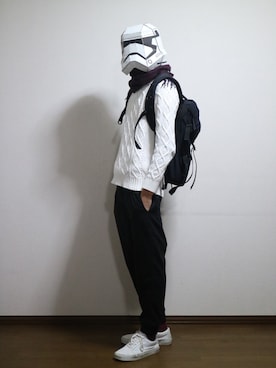 「417 EDIFICE（フォーワンセブンエディフィス）のアイテム（スニーカー）」を使った、ワタルさん（メンズ・180cm）の冬コーディネート