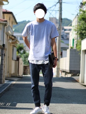 「417 EDIFICE（フォーワンセブンエディフィス）のアイテム（バッグ）」を使った、ワタルさん（メンズ・180cm）の夏コーディネート