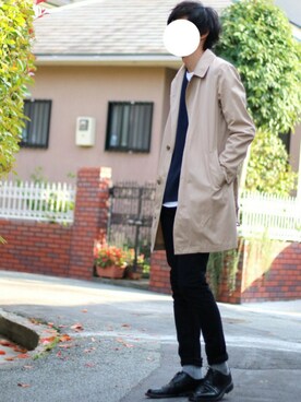 「JOURNAL STANDARD relume（ジャーナルスタンダード　レリューム）のアイテム（トレンチコート）」を使った、ワタルさん（メンズ・180cm）の秋コーディネート
