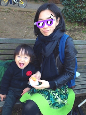 「PENDLETON（ペンドルトン）のアイテム（スカート）」を使った、リアーナさん（キッズ・100cm）の冬コーディネート