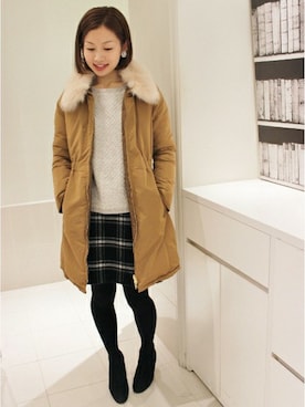 Suzyさん（レディース・159cm）の冬コーディネート