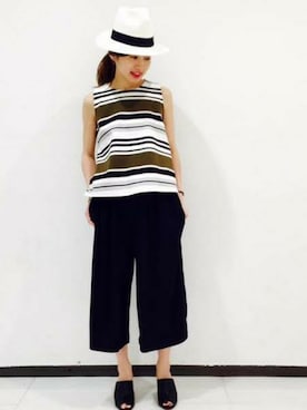 「IENA（イエナ）のアイテム（帽子）」を使った、Suzyさん（レディース・159cm）の春コーディネート