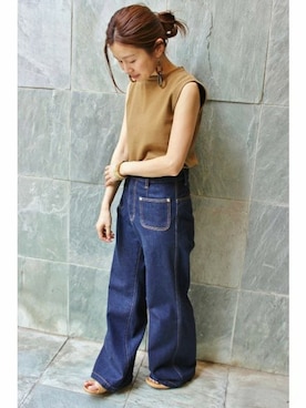 「IENA（イエナ）のアイテム（アクセサリー）」を使った、Suzyさん（レディース・159cm）の春コーディネート