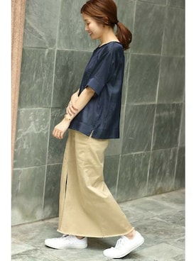 「IENA LA BOUCLE（イエナラブークル）のアイテム」を使った、Suzyさん（レディース・159cm）の夏コーディネート