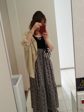 「マキシ丈ワンピ」｜.yuy.さん（レディース・162cm）の夏コーディネート