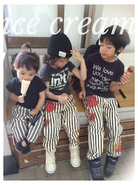 「SCOTCH & SODA（スコッチ アンド ソーダ）のアイテム（パンツ）」を使った、erierieri12さん（キッズ・110cm）の春コーディネート