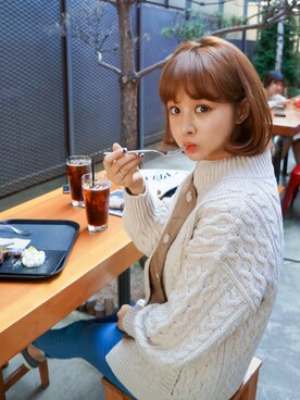 「imvely」｜「アイテム（トートバッグ）」を使った、jihyun_imvelyさん（レディース・163cm）の秋コーディネート