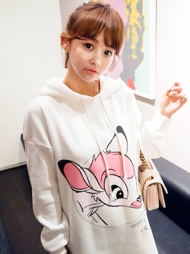 「imvely」｜「アイテム（パーカー）」を使った、jihyun_imvelyさん（レディース・163cm）の秋コーディネート
