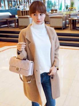 「ベージュコート」｜「アイテム（ダウンジャケット/コート）」を使った、jihyun_imvelyさん（レディース・163cm）の秋コーディネート