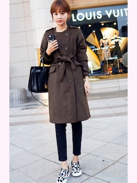 「Yves Saint Laurent rive gauche（イヴサンローランリヴゴーシュ）のアイテム（ハンドバッグ）」を使った、jihyun_imvelyさん（レディース・163cm）の秋コーディネート