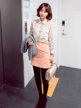 「imvely（-）のアイテム（パンプス）」を使った、jihyun_imvelyさん（レディース・163cm）の冬コーディネート