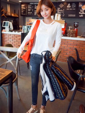 jihyun_imvelyさん（レディース・163cm）の冬コーディネート