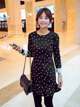 「imvely」｜「アイテム（トートバッグ）」を使った、jihyun_imvelyさん（レディース・163cm）の冬コーディネート