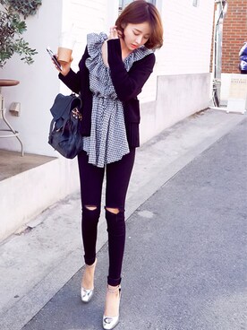 jihyun_imvelyさん（レディース・163cm）の冬コーディネート