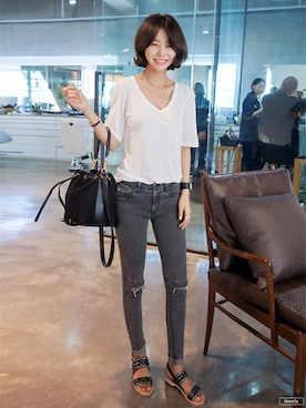 「 Imvely」｜jihyun_imvelyさん（レディース・163cm）の春コーディネート