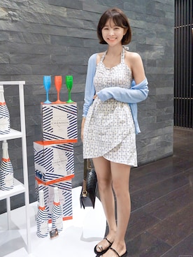 「ワンピース×カーディガン」｜jihyun_imvelyさん（レディース・163cm）の夏コーディネート