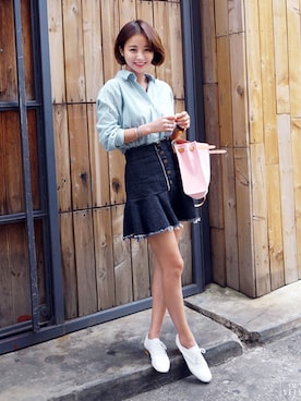 「imvely」｜「アイテム（アクセサリー）」を使った、jihyun_imvelyさん（レディース・163cm）の夏コーディネート