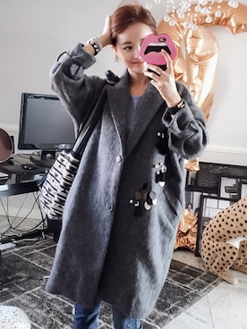 「imvely」｜「アイテム（その他アウター）」を使った、jihyun_imvelyさん（レディース・163cm）の秋コーディネート