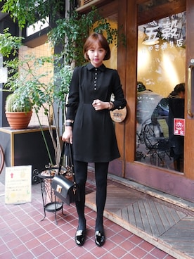 「imvely」｜「アイテム（ワンピース/ドレス）」を使った、jihyun_imvelyさん（レディース・163cm）の冬コーディネート