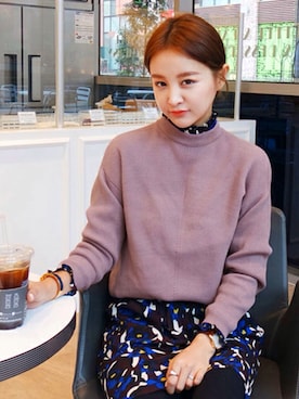 「imvely」｜「アイテム（ワンピース/ドレス）」を使った、jihyun_imvelyさん（レディース・163cm）の冬コーディネート
