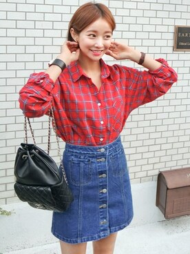 シャツ ブラウスを使った 韓国ファッション の人気ファッションコーディネート Wear
