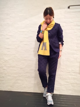 「BEAMS BOY（ビームスボーイ）のアイテム（テーラードジャケット）」を使った、mitsukoさん（レディース・160cm）の秋コーディネート