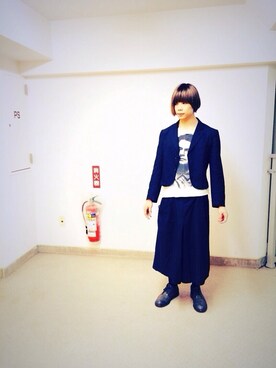 「tricot COMME des GARCONS（トリココムデギャルソン）のアイテム（テーラードジャケット）」を使った、平凡さん（メンズ・173cm）の春コーディネート