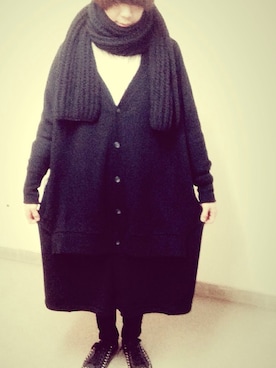 「Y's（ワイズ）のアイテム（その他アウター）」を使った、平凡さん（メンズ・173cm）の冬コーディネート