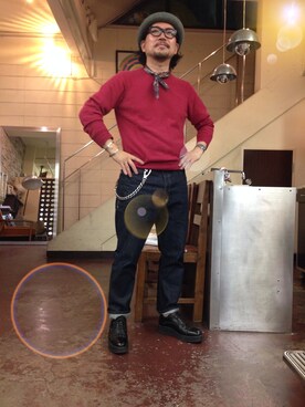 「バレンタインデートスタイル」｜「アイテム（アナログ腕時計）」を使った、ゴカン ヒロユキさん（メンズ・173cm）の冬コーディネート