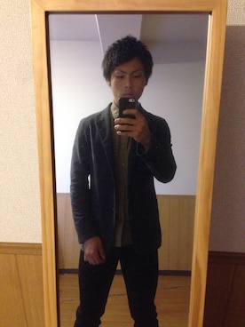 「theory（セオリー）のアイテム（テーラードジャケット）」を使った、yoshiさん（メンズ・176cm）の秋コーディネート