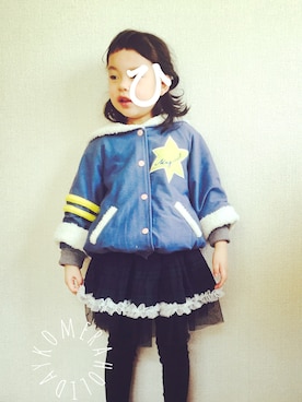 「MoL（モル）のアイテム（ジャケット/アウター）」を使った、ちったんさん（キッズ・110cm）の冬コーディネート