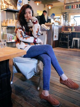 STYLENANDAさん（レディース・164cm）の冬コーディネート
