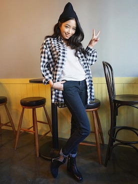 「STYLENANDA（スタイルナンダ）のアイテム（ブーツ）」を使った、STYLENANDAさん（レディース・162cm）の春コーディネート