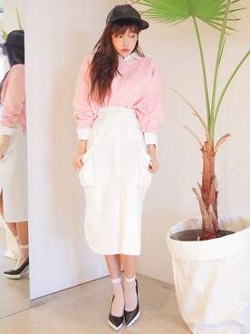 「STYLENANDA（スタイルナンダ）のアイテム（キャップ）」を使った、STYLENANDAさん（レディース・164cm）の春コーディネート
