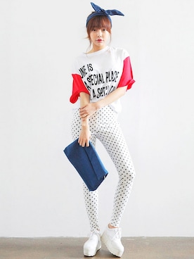 「 ロゴ入り」｜STYLENANDAさん（レディース・164cm）の春コーディネート