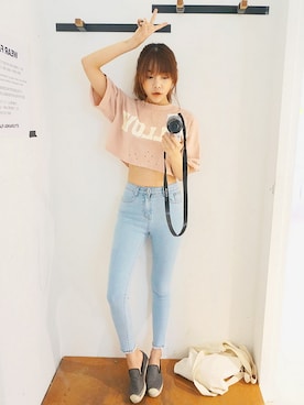 「 ロゴ入り」｜STYLENANDAさん（レディース・164cm）の春コーディネート