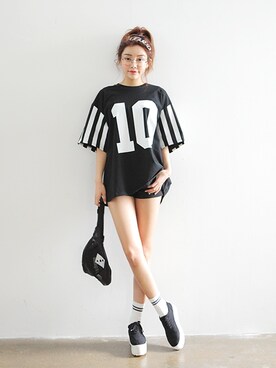 「 ロゴ入り」｜STYLENANDAさん（レディース・164cm）の春コーディネート