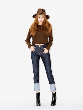 「モダン」｜「アイテム（帽子）」を使った、STYLENANDAさん（レディース・166cm）の秋コーディネート
