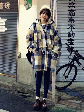 「オルチャンファッション」｜「アイテム（その他アウター）」を使った、STYLENANDAさん（レディース・164cm）の冬コーディネート