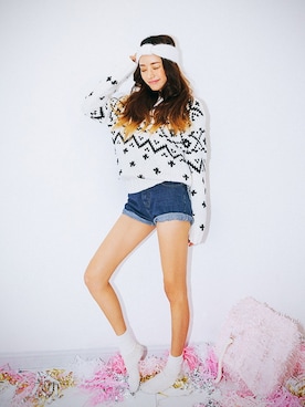 「アイテム（ヘアバンド）」を使った、STYLENANDAさん（レディース・166cm）の冬コーディネート