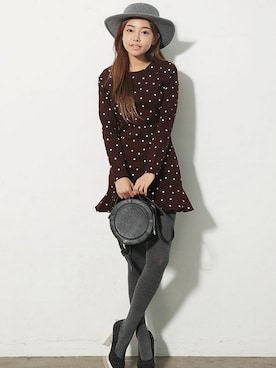 「STYLENANDA」｜「アイテム（ワンピース/ドレス）」を使った、STYLENANDAさん（レディース・164cm）の冬コーディネート